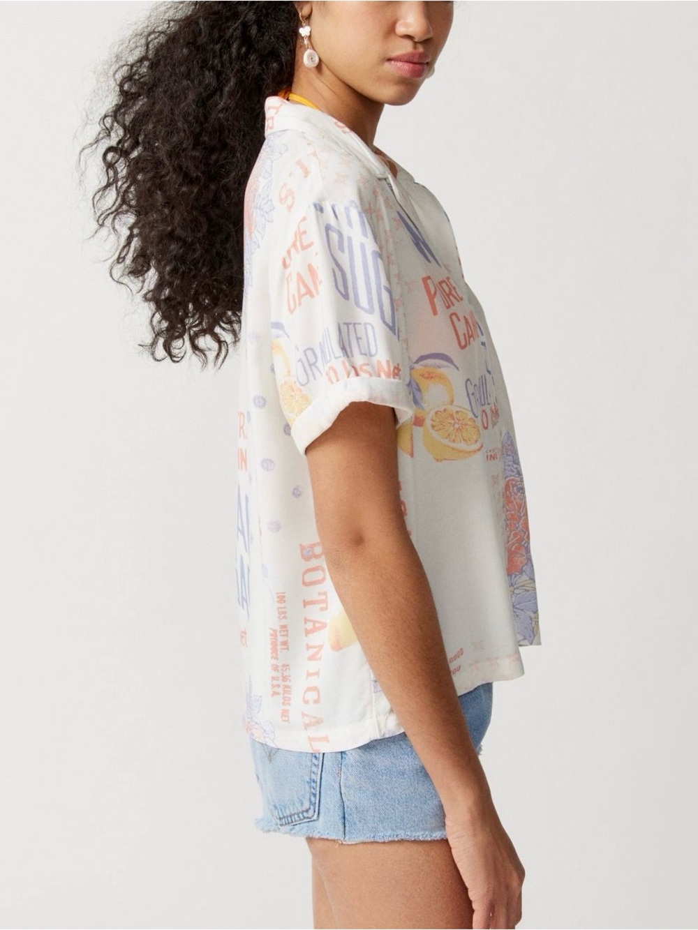 Urban Outfitters Printed Button Shirt